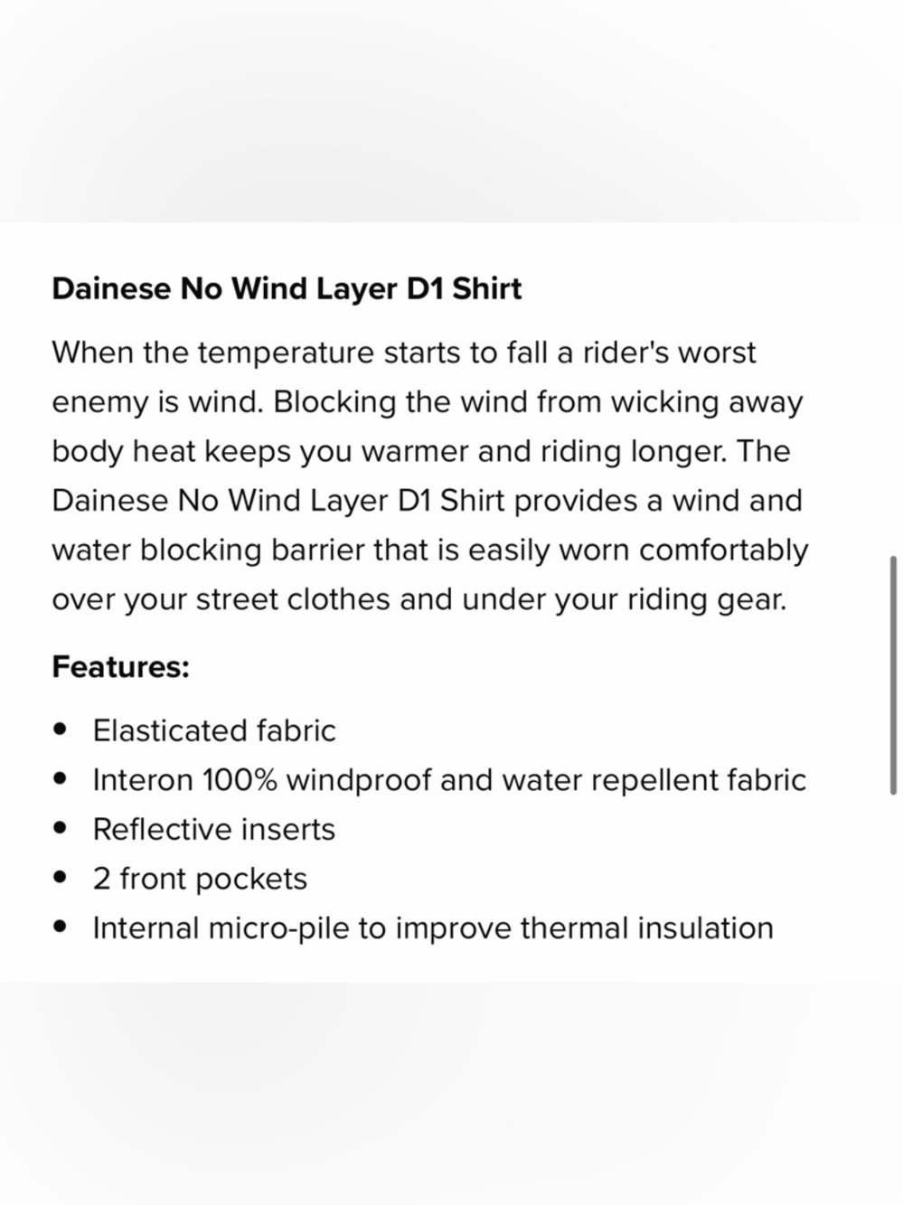 Dainese Wind Layer L - Picture 10 of 10